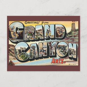 Vintage Travel Greetings uit Grand Canyon Arizona Briefkaart