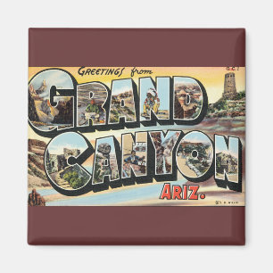 Vintage Travel Greetings uit Grand Canyon Arizona Magneet