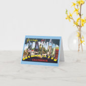 Vintage Travel Greetings uit Hollywood California Kaart (Gele Bloem)