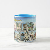 Vintage Travel, Groeten uit New Hampshire Mok (Midden)