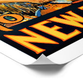 Vintage Travel Haere Mai naar Nieuw-Zeeland Poster (Hoek)