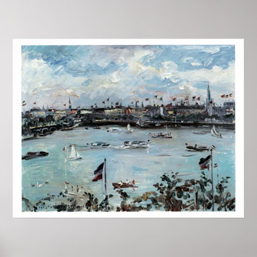 Vintage Travel Hamburg Duitsland Poster (Voorkant)