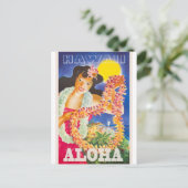 Vintage Travel Hawaii, Aloha! Briefkaart (Staand voorkant)