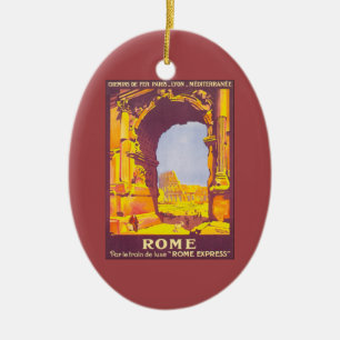 Vintage Travel, het Coliseum in Rome Italië Keramisch Ornament