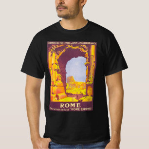 Vintage Travel, het Coliseum in Rome Italië T-shirt