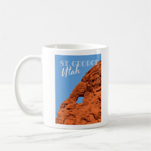 Vintage Travel Hike St. George Utah rock formation Koffiemok