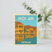 Vintage Travel Hoi An Vietnam Retro Scenic Briefkaart (Staand voorkant)