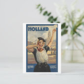 Vintage Travel Holland per trein Briefkaart (Staand voorkant)