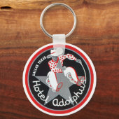 Vintage Travel, Hotel Adolphus in Dallas, Texas Sleutelhanger (Achterkant)