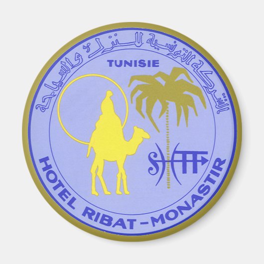 Vintage Travel Hotel Ribat in Monastir, Tunesië Magneet (Voorkant)