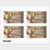 Vintage Travel Inspirerend groot Rechthoekige Sticker (Vel)