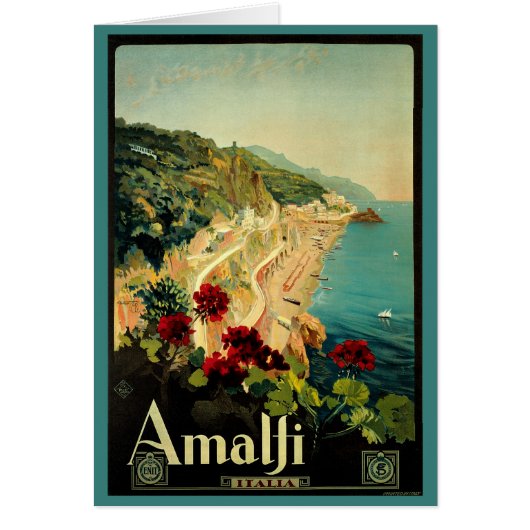 Vintage Travel, Italiaanse kuststrand Amalfi (Voorkant)