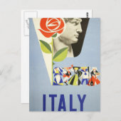 Vintage Travel - Italië Briefkaart (Voorkant / Achterkant)