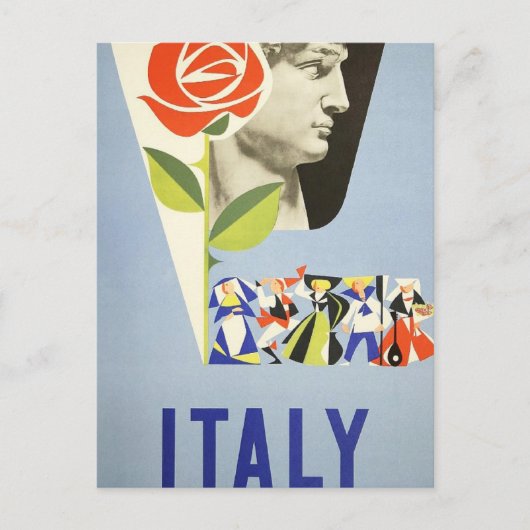 Vintage Travel - Italië Briefkaart (Voorkant)