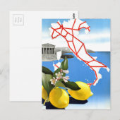 Vintage Travel Italië Briefkaart (Voorkant / Achterkant)