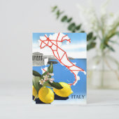 Vintage Travel Italië Pantheon Rome Briefkaart (Staand voorkant)