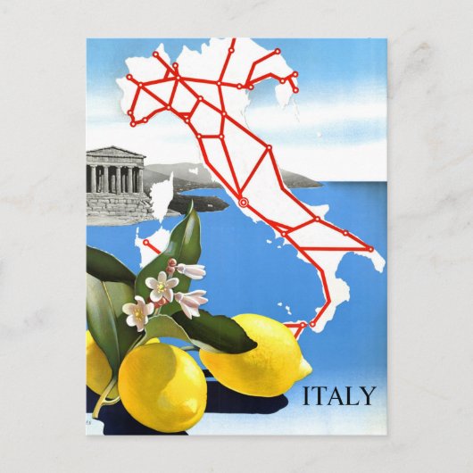 Vintage Travel Italië Pantheon Rome Briefkaart (Voorkant)