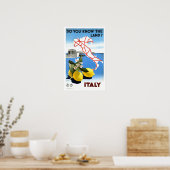 Vintage Travel Italië Poster (Keuken)