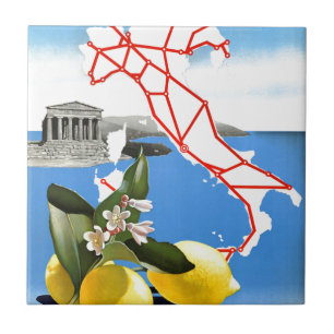 Vintage Travel Italië Tegeltje