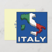 Vintage Travel Italië Uitnodigingen (Voorkant / Achterkant)