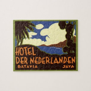 Vintage Travel Jakarta Indonesia hotel Nederlanden Legpuzzel