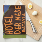 Vintage Travel Jakarta Indonesia hotel Nederlanden Theedoek (Quarter Fold)