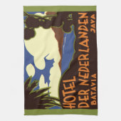 Vintage Travel Jakarta Indonesia hotel Nederlanden Theedoek (Verticaal)