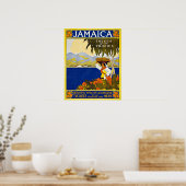 Vintage Travel Jamaica Caribbean Zee Poster (Keuken)