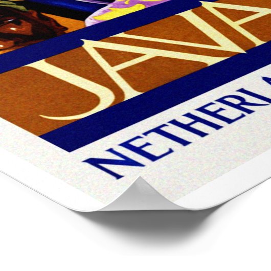 Vintage Travel Java en Bali Poster (Hoek)