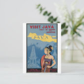 Vintage Travel Java Indonesia Briefkaart (Staand voorkant)
