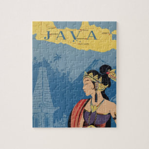 Vintage Travel Java Indonesia Legpuzzel