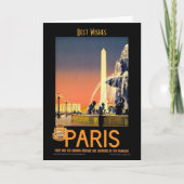 Vintage Travel Kaart Paris (Voorkant)