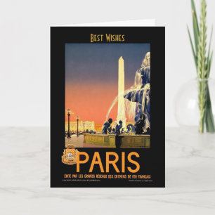 Vintage Travel Kaart Paris