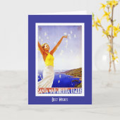 Vintage Travel Kaart Santa Margherita Italië (Gele Bloem)