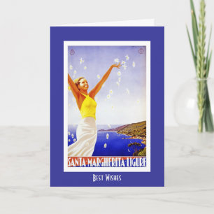 Vintage Travel Kaart Santa Margherita Italië