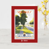 Vintage Travel Kaart Versailles Paris (Gele Bloem)