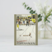 Vintage Travel Kopenhagen Denemarken Briefkaart (Staand voorkant)