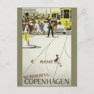 Vintage Travel Kopenhagen Denemarken Briefkaart