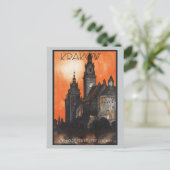Vintage Travel Krakow Poland Railways Briefkaart (Staand voorkant)