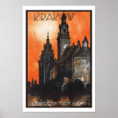 Vintage Travel Krakow Polen Poster (Voorkant)