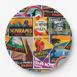 Vintage Travel Labels Papieren Bordje