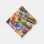 Vintage Travel Labels Servet (Hoek)