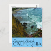 Vintage Travel Laguna Beach, Californië Briefkaart (Voorkant / Achterkant)
