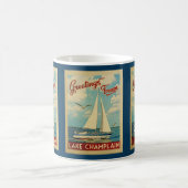 Vintage Travel Lake ChamPlain Sailboat Koffiemok (Center)