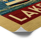 Vintage Travel Lake ChamPlain Sailboat Poster (Hoek)