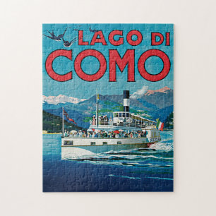 Vintage Travel Lake Como Italy Legpuzzel
