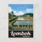 Vintage Travel Lombok Indonesië Landschap Briefkaart (Voorkant)