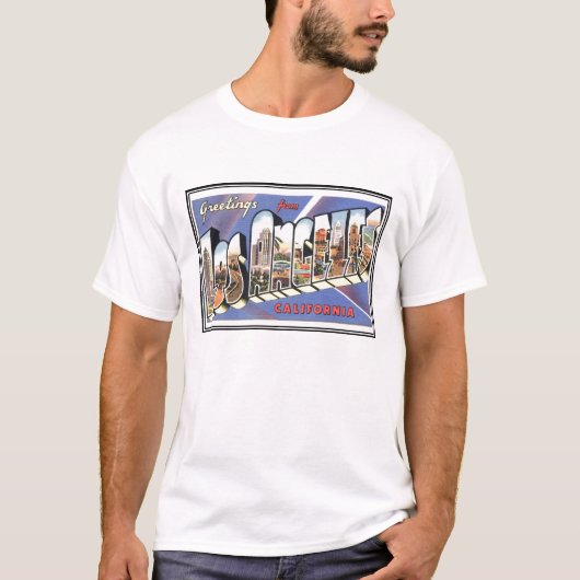 Vintage travel Los Angeles T-shirt (Voorkant)