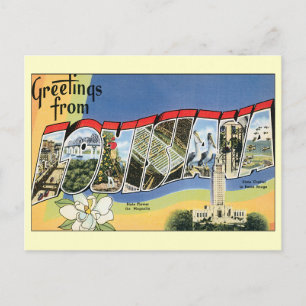 Vintage Travel, Louisiana, Adreswijziging Aankondigingskaart