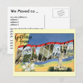Vintage Travel, Louisiana, Adreswijziging Aankondigingskaart (Voorkant / Achterkant)